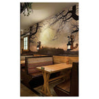 Luz de pared de madera con lámpara de país de la base de la linterna aún industrial E27 E54