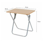 Mesa de café plegable de madera estructura de metal rectangular 50x70cm