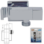 Mezclador de ducha de pared empotrable con soporte de ducha de mano cuadrado Art.59506