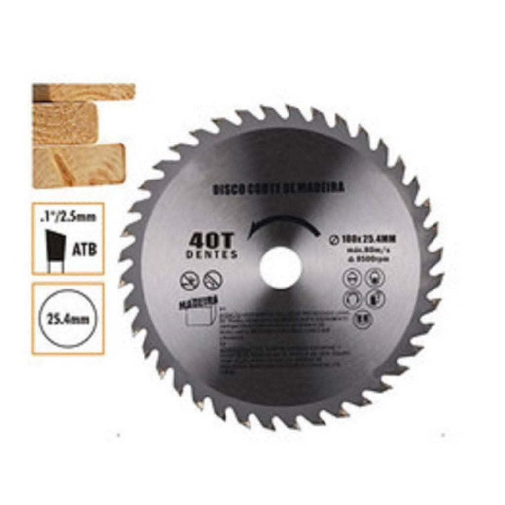 Molinillo de ángulo circular de disco de corte de madera Sega 180x25.4 mm 40 dientes