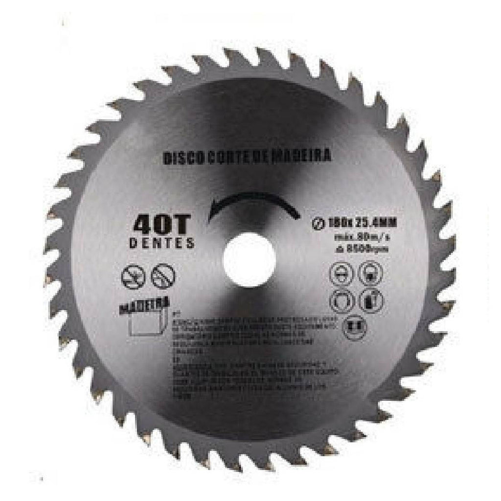 Molinillo de ángulo circular de disco de corte de madera Sega 180x25.4 mm 40 dientes