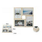 Multi-store Frame Wall Wall 4 fotos Puertas Fotografías de madera Marco de fotos de madera