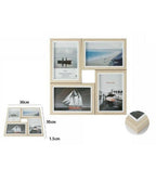 Multi-store Frame Wall Wall 4 fotos Puertas Fotografías de madera Marco de fotos de madera
