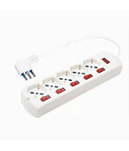Cable de extensión eléctrica 50 MT Húmedo y 4 Sockets Schuko Spine multiuso 16A