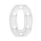 NUMBER 0 LUMINOSO BIANCO LED DECORO PARA EVENTOS CALDA 3000K 16X3CM