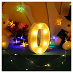 NUMBER 0 LUMINOSO BIANCO LED DECORO PARA EVENTOS CALDA 3000K 16X3CM