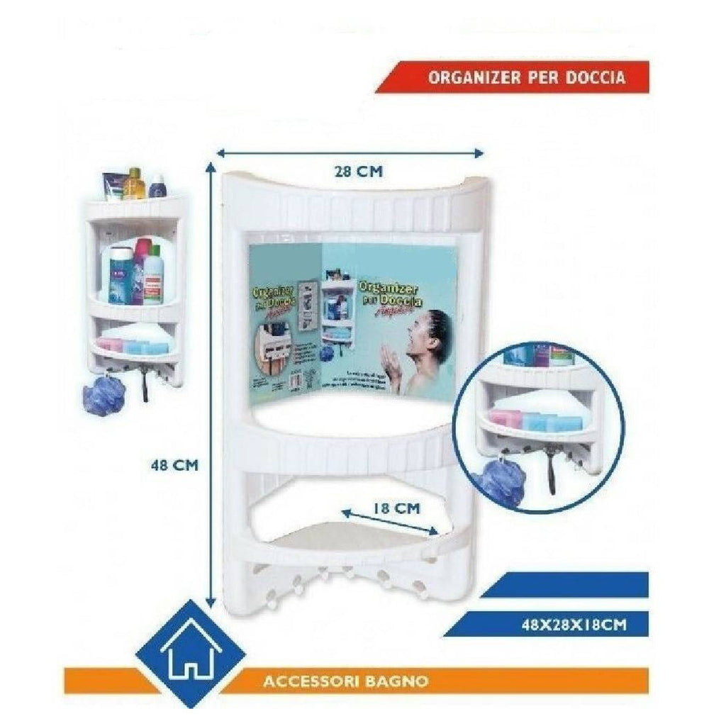 Organizador de plástico 3 estantes Estantes angulares con baño Accesorios de ducha