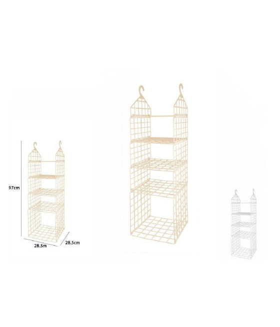 Zapatos zapatos 4 estantes plana metal blanco alfombra de metal ahorro de espacio