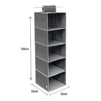 Organizador Puerta de vestuario All Pintar Zapatos tejidos Bolsas 5 Pisos 30x30x100cm