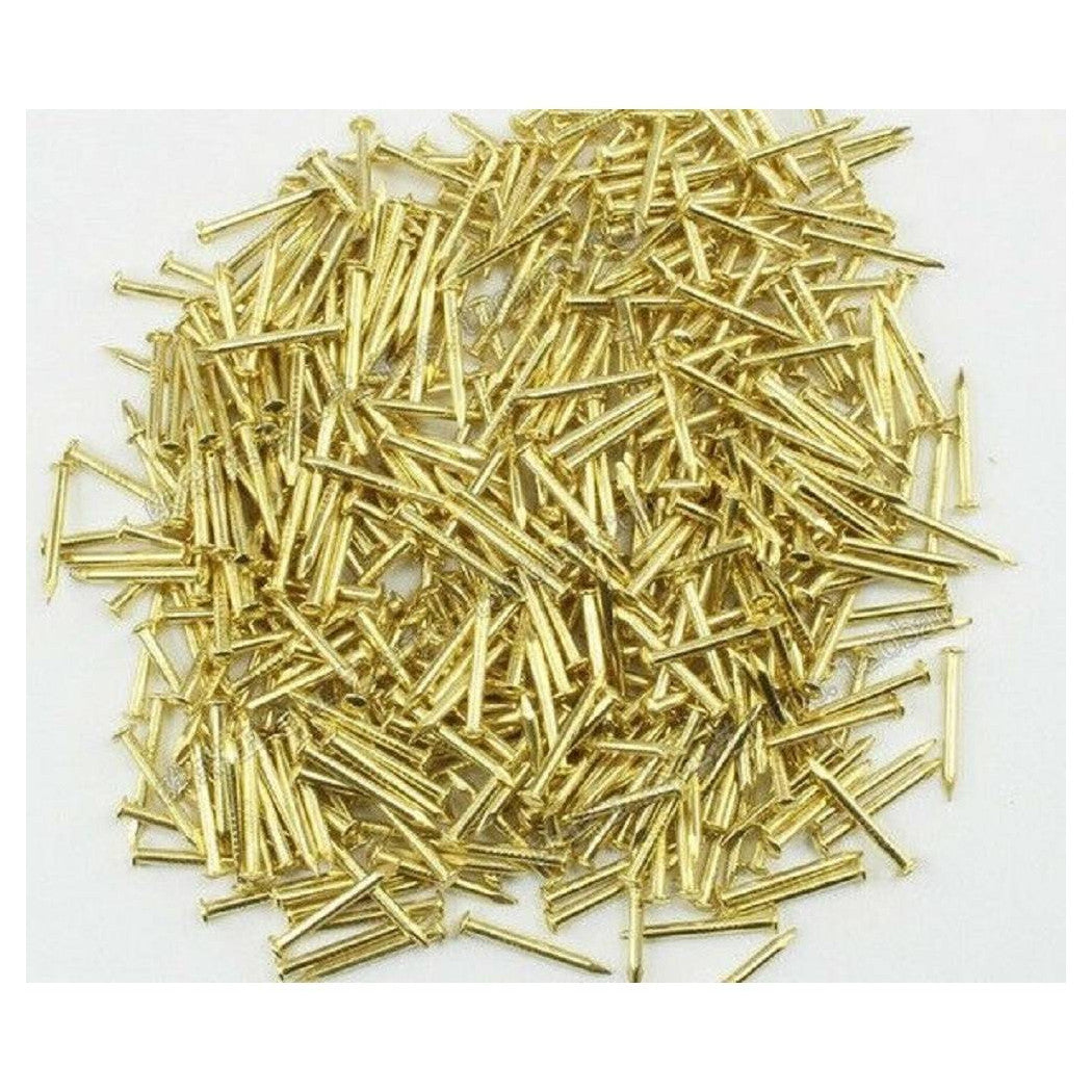 Paquete de 150 piezas uñas doradas 16 mm accesorios de herramientas de bricolaje