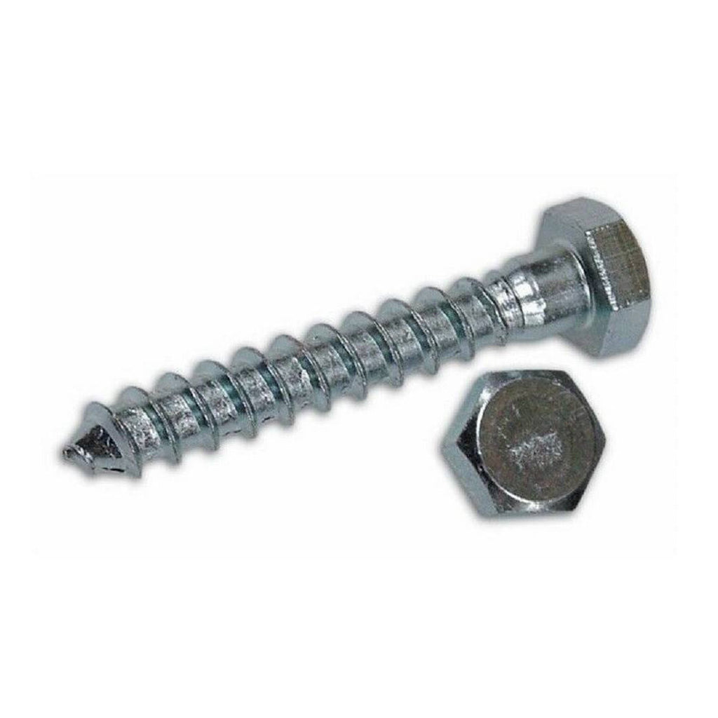 Paquete de 5 tornillos para sillas galvanizadas de madera Hexagon Head 6 x 50 mm