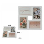 Pared de pared de marco multi-polvo 4 Fotos Puerta Puerta Blanco Marco de fotos