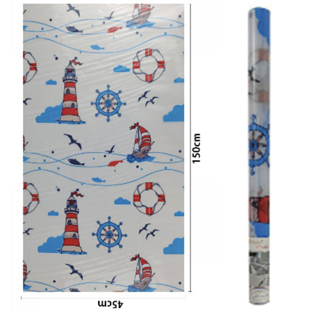 Película de rollo para Windows decorativo Fantasy Fantasy Mar 45cmx2m Vidrio adhesivo