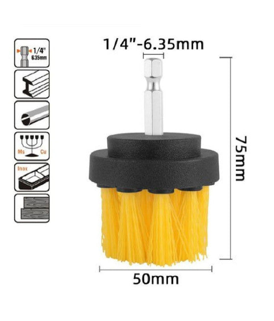 Cepillo Abrasivo Cepillo Cables de nylon 4500 RPM para Taladro de Conexión de 6 mm 0767