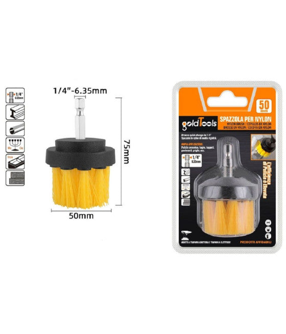 Cepillo Abrasivo Cepillo Cables de nylon 4500 RPM para Taladro de Conexión de 6 mm 0767
