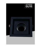 Puerta de foco redonda Empotrada con GULLIGLANTE GU10 Agujero 75 mm de oro PC25