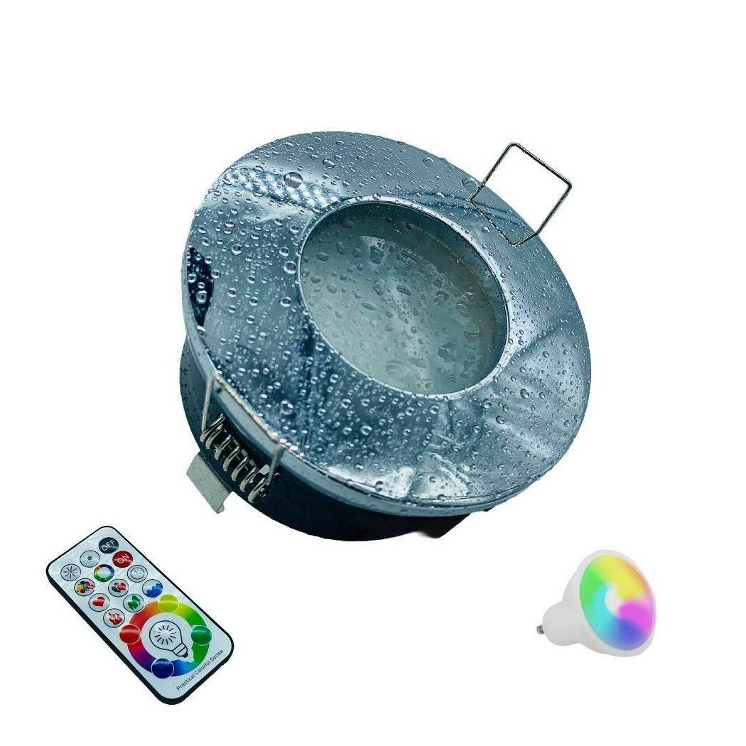 Proyector LED empotrado para la ducha de baño RGBW 10W GU10 Lámpara de cromoterapia