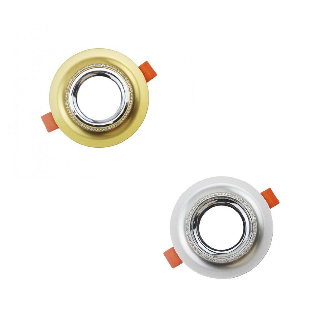 Puerta de foco redonda Empotrada con GULLIGLANTE GU10 Agujero 75 mm de oro PC25