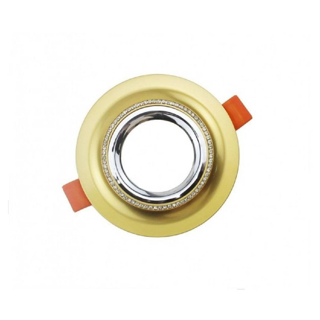 Puerta de foco redonda Empotrada con GULLIGLANTE GU10 Agujero 75 mm de oro PC25