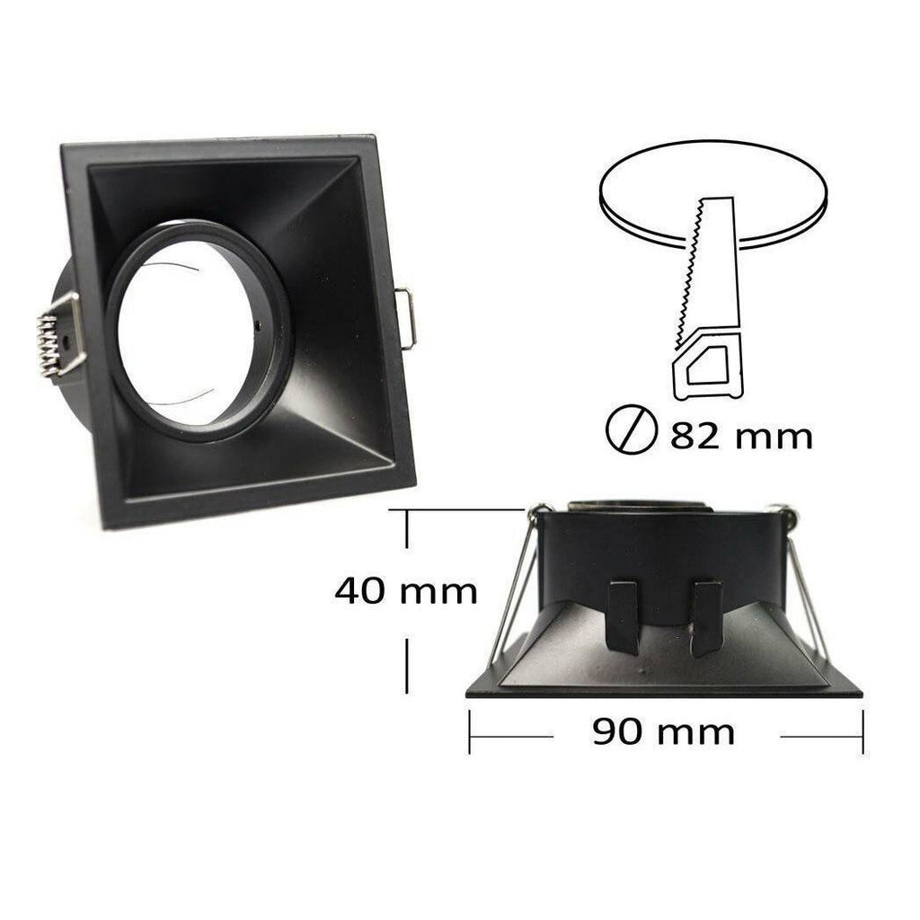 Puerta empotrable Puerta Ajustable Spotlight Square gu10 Hole 82 mm P14