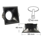 Puerta empotrable Puerta Ajustable Spotlight Square gu10 Hole 82 mm P14