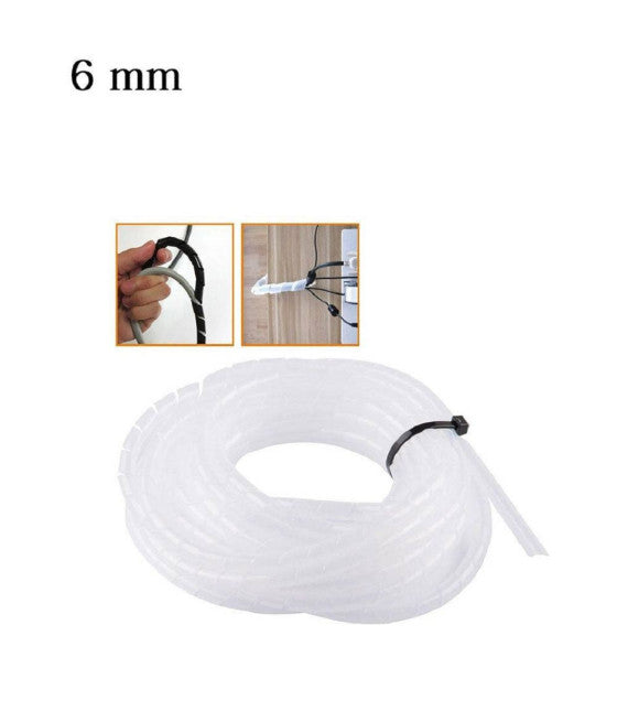 Recoger cables de cable en espiral y cables eléctricos de 5 metros de varias tamaños