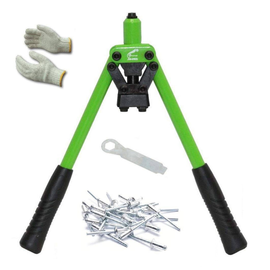 RIVERTER MANUAL 310 mm 3 cabezas para remaches de 3.2 4.0 4.8 Handle doble