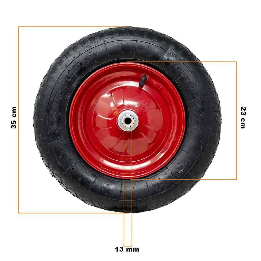 Rueda neumática para diámetro de la carretilla de caucho de 35 cm 3.50-8 modelo VESPA