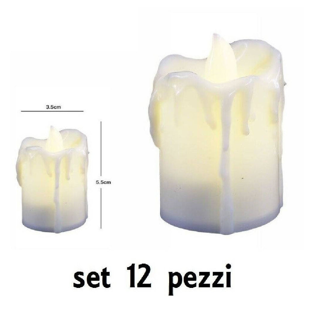 Set 12pcs LED Velas Lumini con la batería de gota Decoración de la luz de la luz Tealight