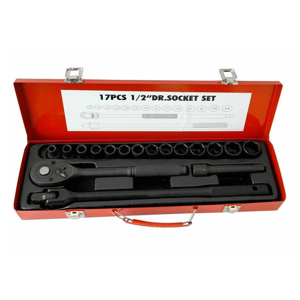 Set 17 PCS brújula hexagonal 1/2 "de 8 a 24 mm con trinquete STRUNG MR70795