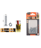 Tornillos de kit dados 240pz cabeza hexagonal M4 M5 M6 M8 M10 Nueces Dados negros