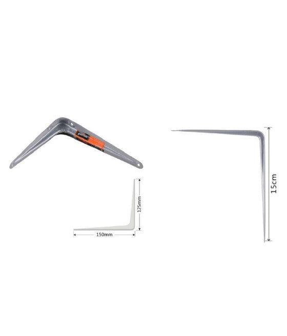 Soportes angulares 2 PCS Soporte de soporte Cierre de soporte 150 x 120 x 30 mm negro