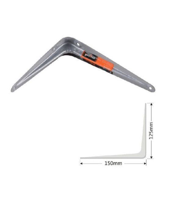 Soportes angulares 2 PCS Soporte de soporte Cierre de soporte 150 x 120 x 30 mm negro