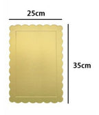 Bandeja de madera de bambú rectangular Edge alto x 41x29x2.5cm Comida de desayuno