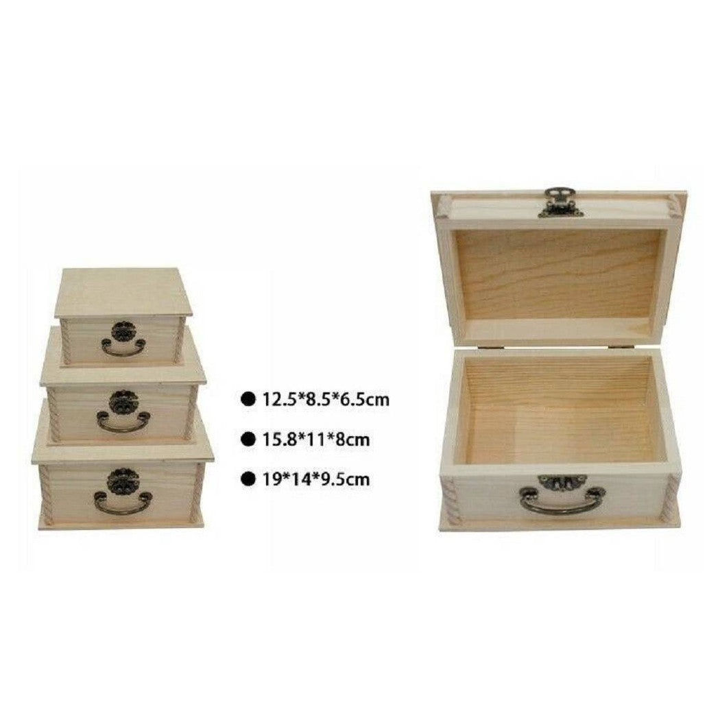 Set 3 cajas de madera Decoupage TRIS MATRIOSKA CAJA CAJA LY-3006