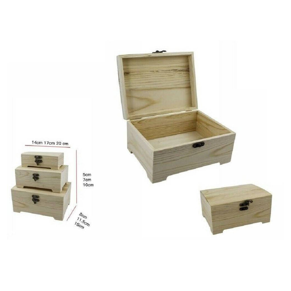 Set 3 cajas de madera Dipinger Decoupage Jewelry Box Matrioska caja