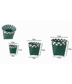 Establecer 3 casetes Caja de madera natural Decoupage Tris Matrioska Box