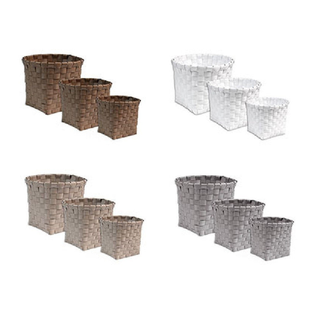 Set 3 cestas organizador baño baño impermeable baño de baño maquillaje