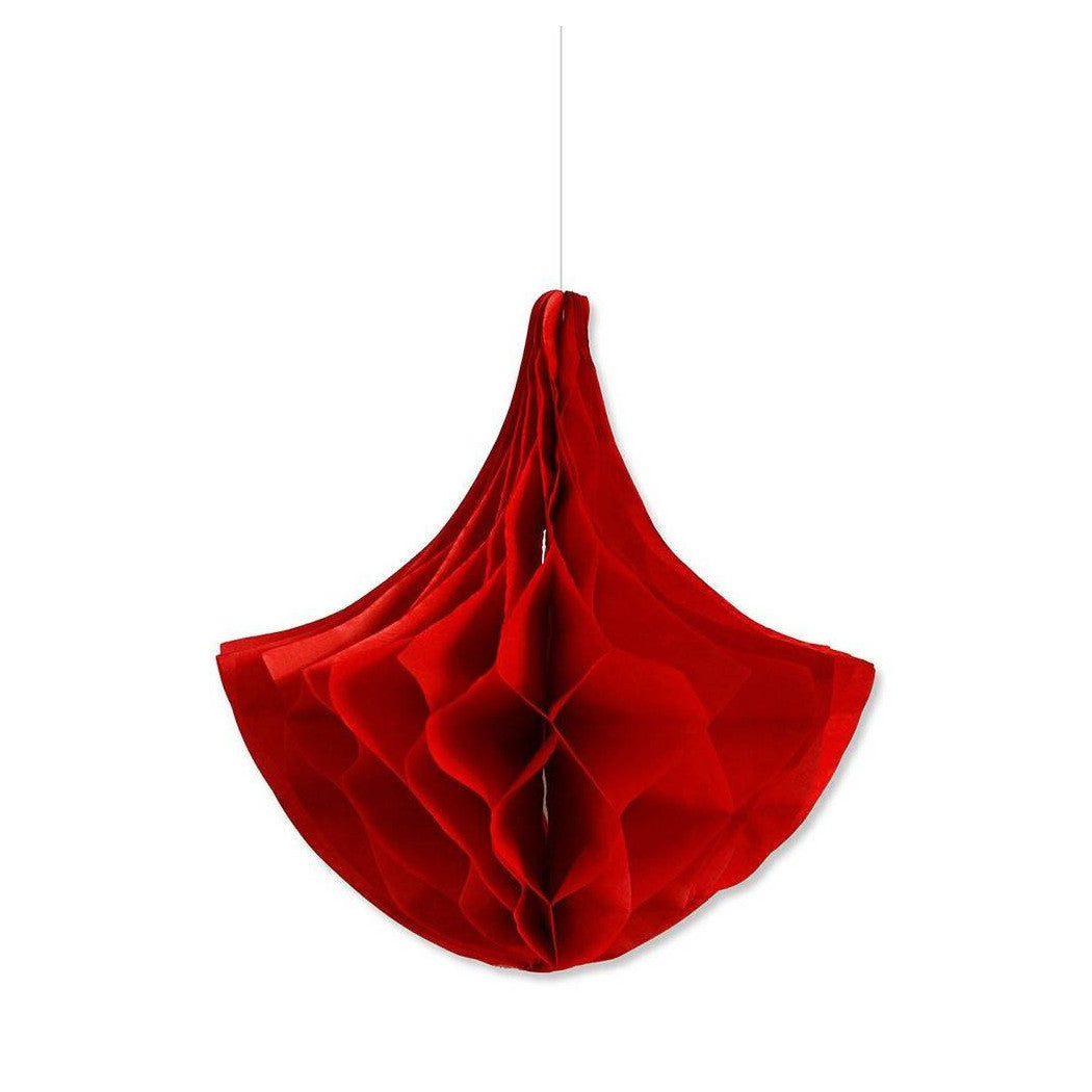 Set 3 Festoons Drop Decorativo Decoraciones de papel de tejido rojo Decoraciones Fiestas