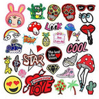 Set 36 piezas de costura parche termoadhesivo varias fantasías de colores