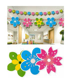 Banderas Fiesta de cumpleaños Aniversarios Set 10pz Festoon Triangular Gold 50 años