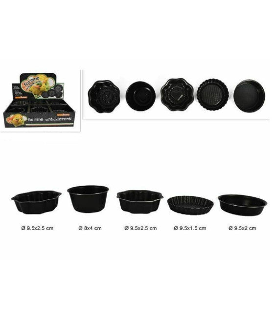 Set de 12 piezas Mini moldes de acero inoxidable para pudines dulces Tamaño de 9 cm