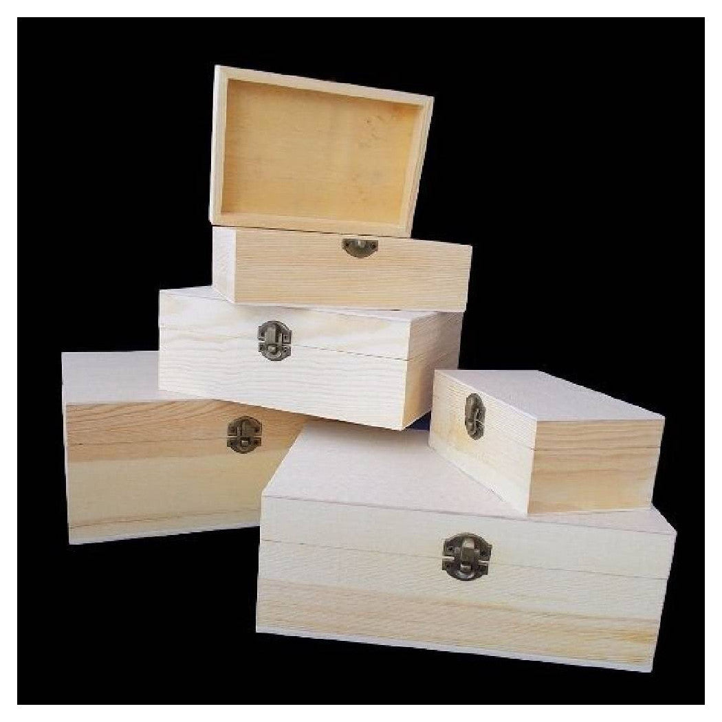 Set 5 cajas de madera Decoupage Decoupage joyería matrioska caja de caja