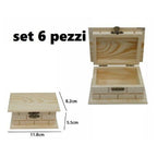 Set 6 cajas caja de madera caja decoupage joyería caja de boxeo 53377A