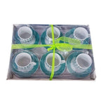 Set 6 tazas de tazas de café con platillos de cerámica decorados
