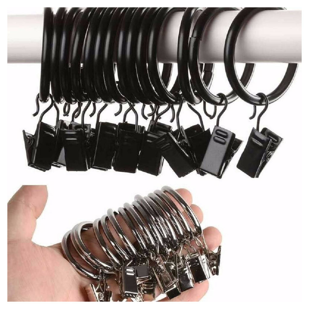 Set de 10 piezas anillos de metal con ganchos de clip para tiendas de subastas 30 mm