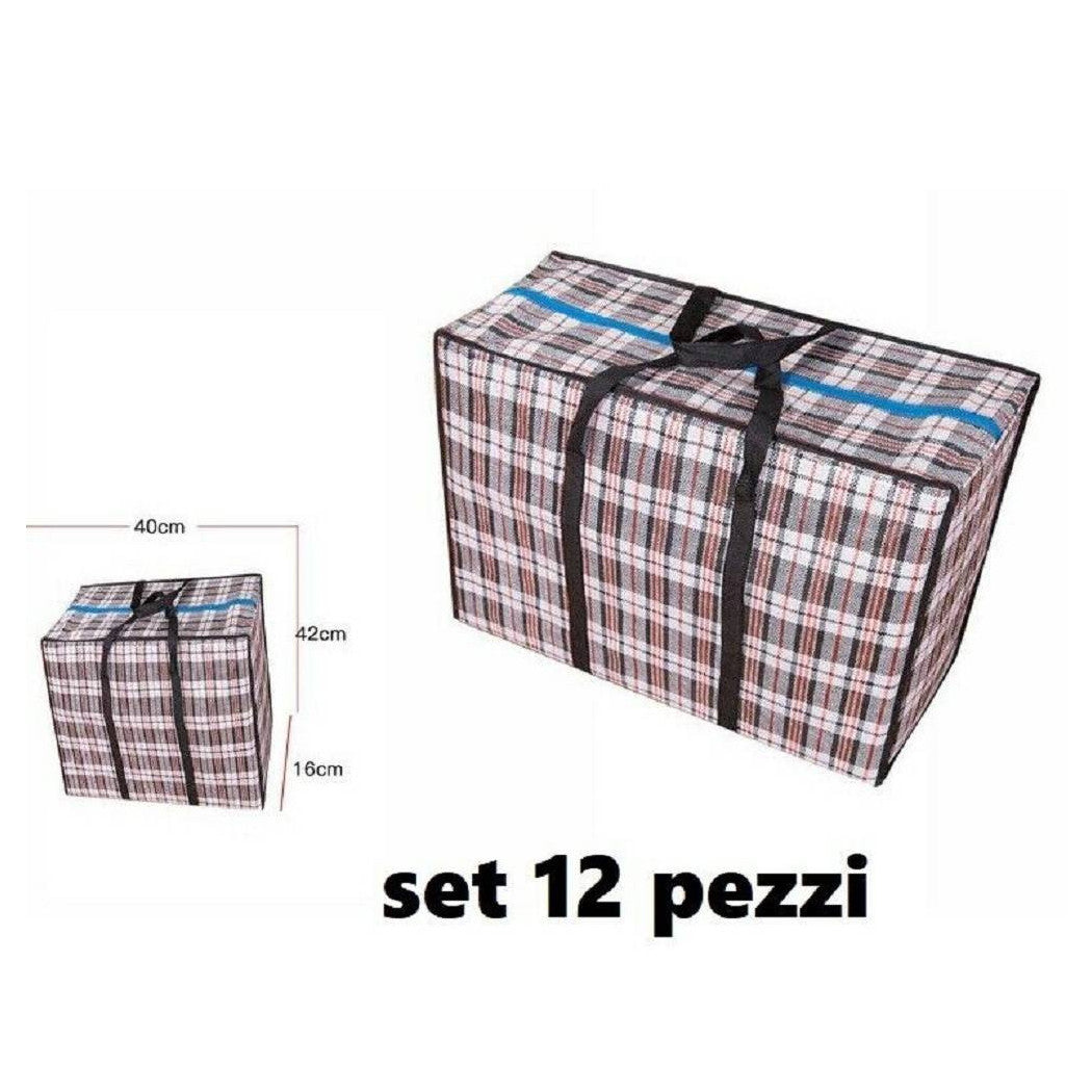 Set de 12 piezas sobres bolsas de compras bolsa de compras comprador 40 x 42 x 16 cm