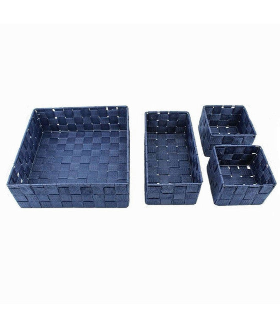 Set 3 cestas organizador baño baño impermeable baño de baño maquillaje
