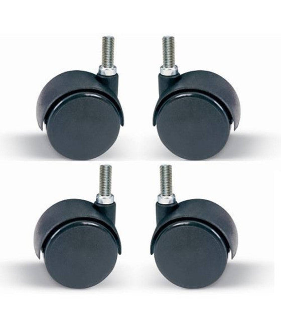 Rueda de reemplazo de goma de la rueda para el carrito de muebles tornillo de soporte de giro 1.5 "