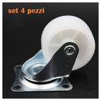 Set de 4 ruedas rueda de rueda de rueda de trolley muebles Soporte de giro Nylon 30 mm